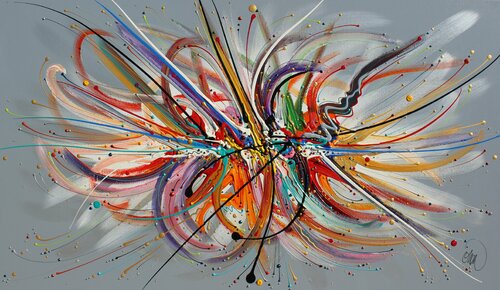 LE FEU D'ARTIFICE ET L'EXPRESSION DE TON COEUR von David Onen, Malerei kaufen auf Singulart