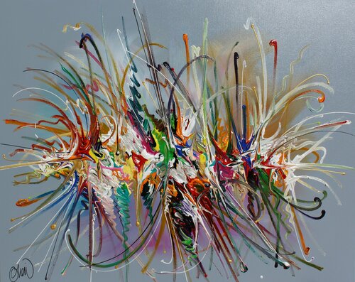 FEU D'ARTIFICE EN MER by David Onen, Painting for Sale on Singulart