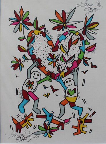 LOVE IN MOUGINS by David Onen, 회화 for Sale on Singulart