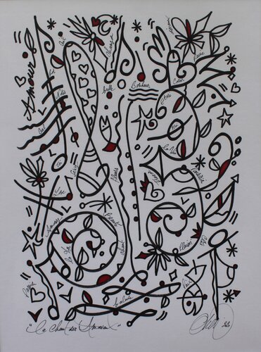 LE CHANT DES AMOUREUX by David Onen, Painting for Sale on Singulart