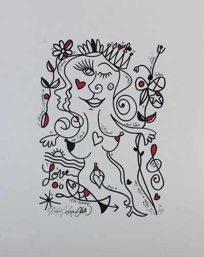 LA DEESSE DES ORFEVRES by David Onen, 회화 for Sale on Singulart