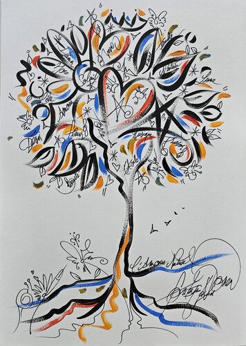 l'Arbre aux Symboles by David Onen, 종이 for Sale on Singulart