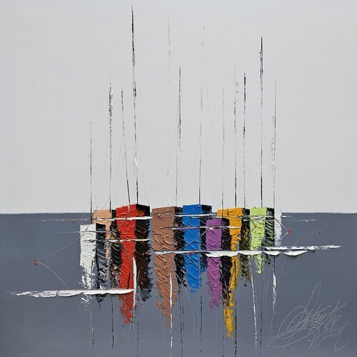 les Couleurs de bord de Mer di David Onen, Pittura in vendita su Singulart