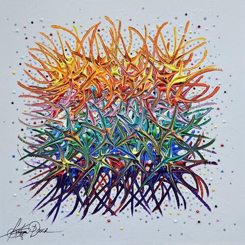 Combats de l'Amour by David Onen, Painting for Sale on Singulart