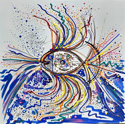 Ton Regard Bleu by David Onen, Painting for Sale on Singulart