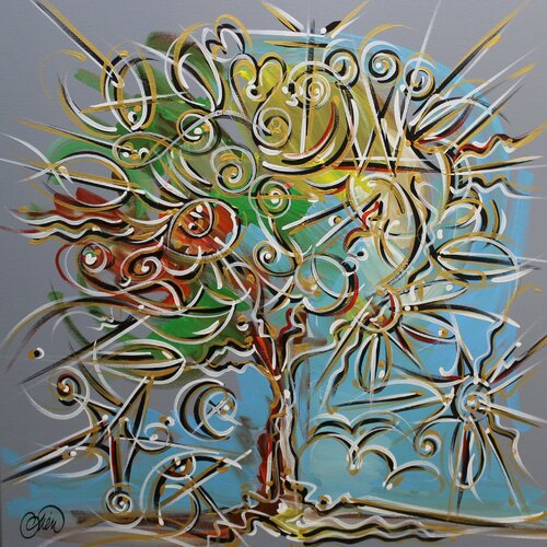 L'ARBRE RAYONNANT van David Onen, Schilderij te koop op Singulart