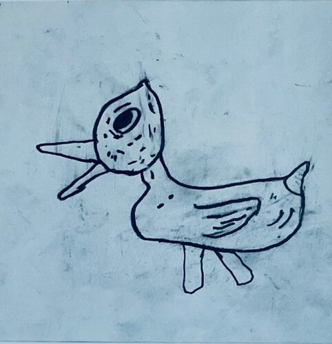 Donald Baechler - Duck by Donald Baechler, 종이 for Sale on Singulart