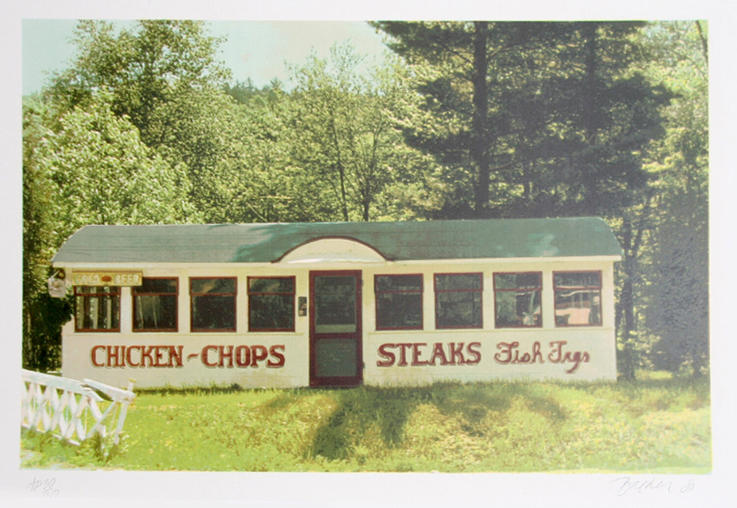 Chicken, Chops, Steaks John Baeder Print for sale