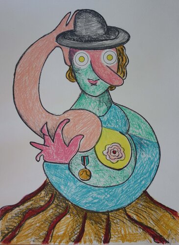 Clown à médaille by Enrico Baj, Print for Sale on Singulart