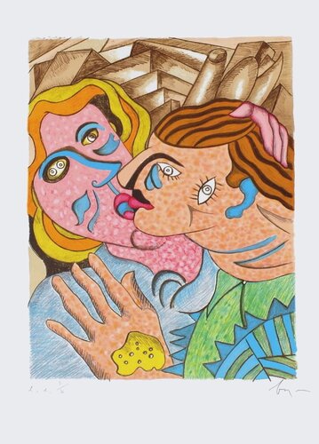 Il bacio III van Enrico Baj, Afdruk te koop op Singulart
