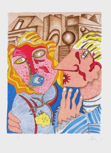 Il bacio II van Enrico Baj, Afdruk te koop op Singulart