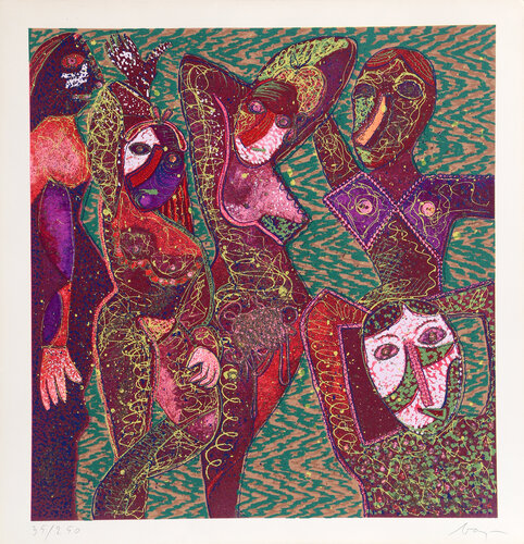 Les Demoiselles by Enrico Baj, Print for Sale on Singulart