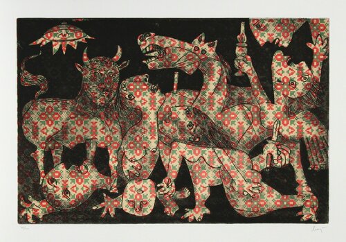 Baj Chez Picasso 2 (Guernica) by Enrico Baj, Print for Sale on Singulart