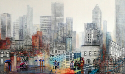 Let's Change The World par Renée De Gagné, Peinture en vente sur Singulart