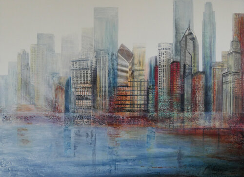 View From The River di Renée De Gagné, Pittura in vendita su Singulart