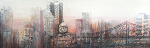 At The Break Of Dawn In Montreal - III par Renée De Gagné, Peinture en vente sur Singulart