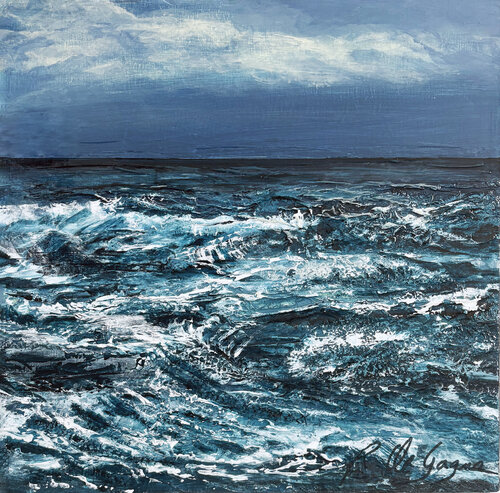 The Sea's Turmoil par Renée De Gagné, Peinture en vente sur Singulart