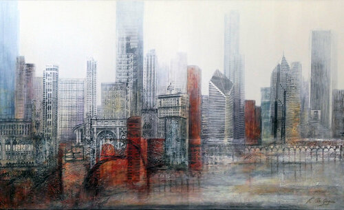 Urban Veils - 36 (Chicago) by Renée De Gagné, Painting for Sale on Singulart