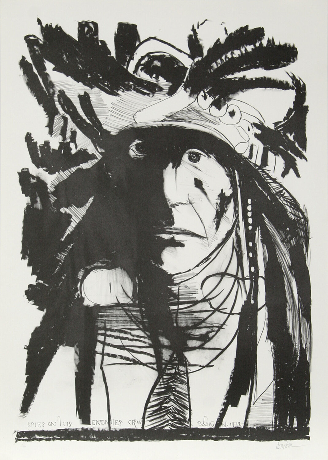 Spies on his Enemies - Crow Leonard Baskin Stampa in vendita