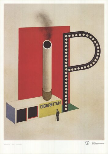 Verkaufs- und Werbekiosk Zigarettenmarke P by Herbert Bayer, Print for Sale on Singulart