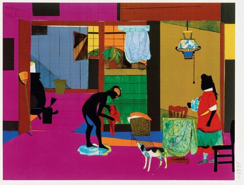 Mecklenburg Morning: Sunrise for China Lamp van Romare Bearden, Afdruk te koop op Singulart