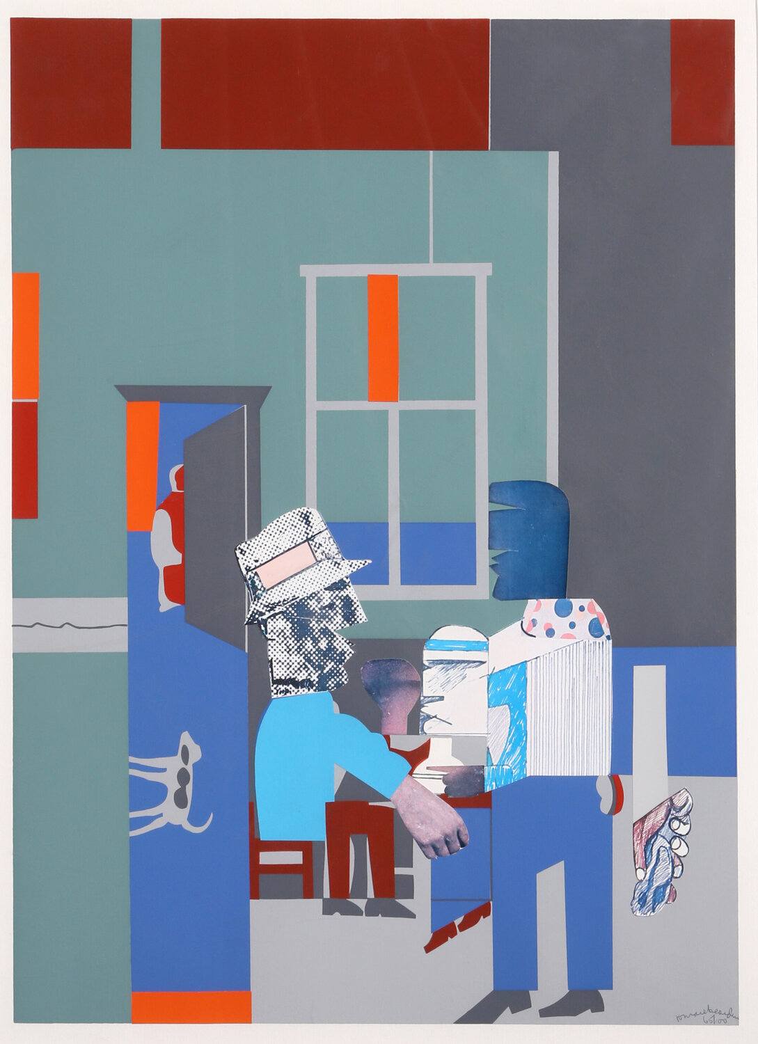 Carolina Blue (Interior) Romare Bearden Stampa in vendita