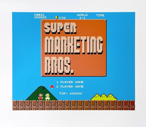 Hustle Culture (Super Mario Marketing) by Arno Beck, Print for Sale on Singulart