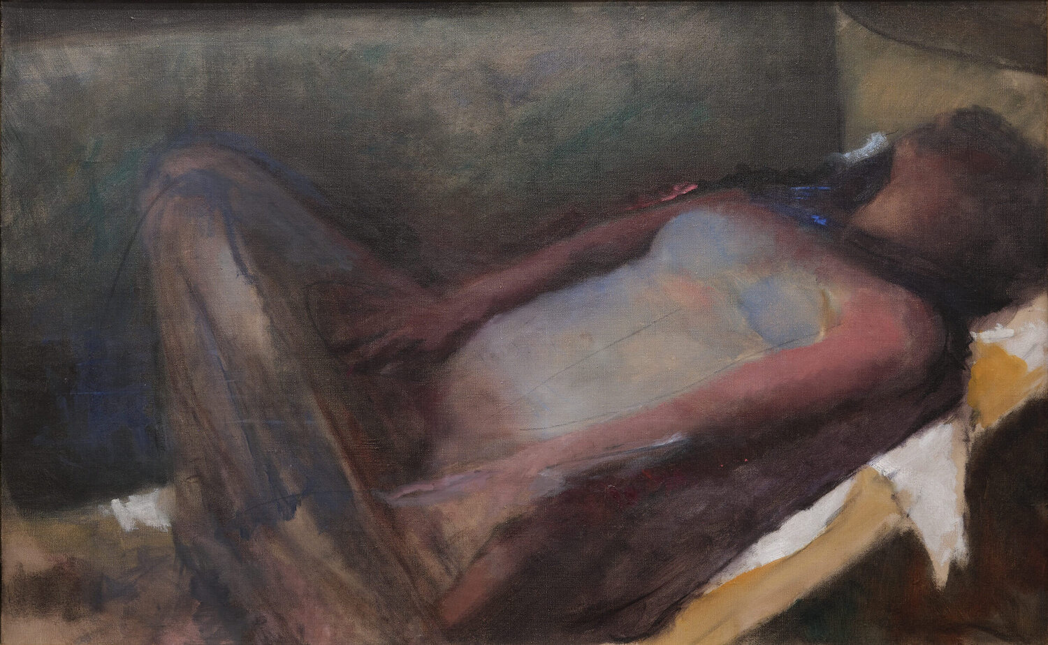 Reclining Nude Arthur Beecher Carles Dipinto originale in vendita