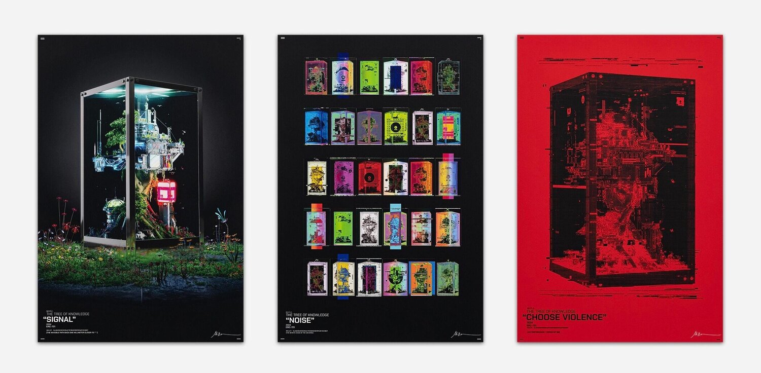 THE TREE OF KNOWLEDGE (Triptych) Beeple Druck zu verkaufen