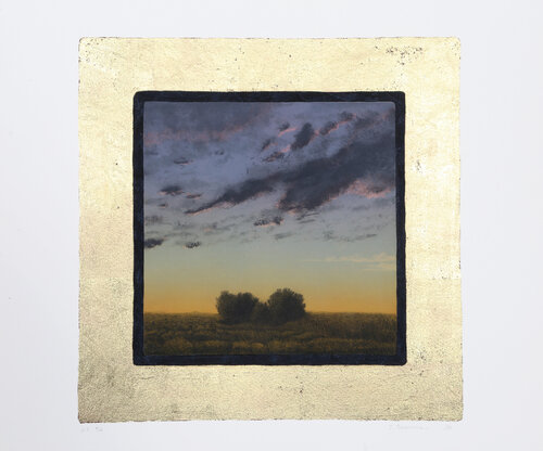 Two Bushes at Twilight van John Beerman, Afdruk te koop op Singulart
