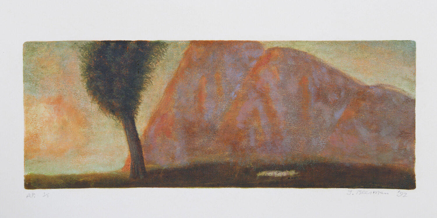 Tree and Mountain John Beerman Afdruk te koop