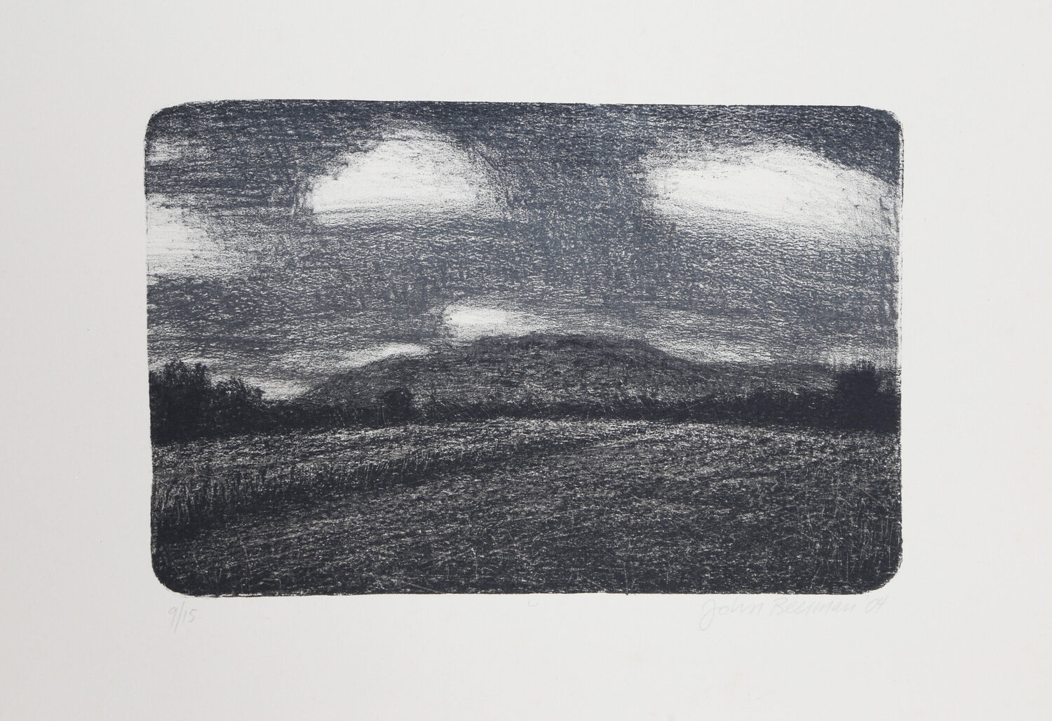 Field Before the Mountain John Beerman Afdruk te koop