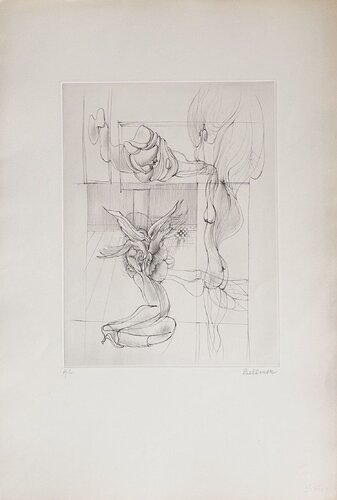 Combat ailé (Chants de Maldoror) van Hans Bellmer, Afdruk te koop op Singulart