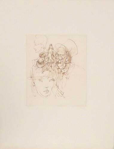 Alice and the Mad Hatter by Hans Bellmer, Print for Sale on Singulart