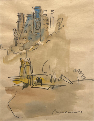 City Scene van Ludwig Bemelmans, Werk op papier te koop op Singulart