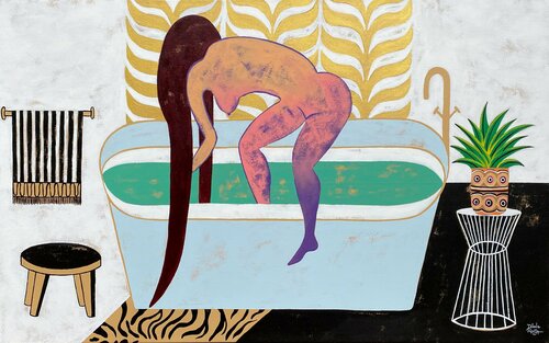 She baths von Diana Rosa, Malerei kaufen auf Singulart