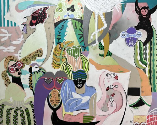 We love the jungle von Diana Rosa, Malerei kaufen auf Singulart