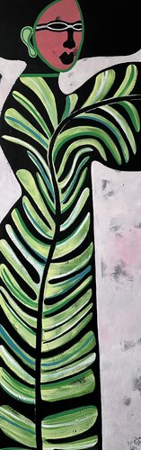 Banana leaf dress van Diana Rosa, Schilderij te koop op Singulart