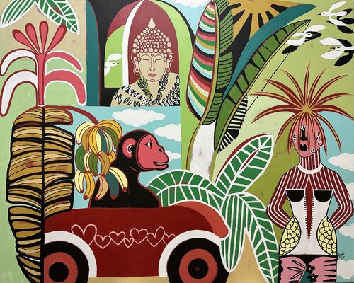 Banan express di Diana Rosa, Pittura in vendita su Singulart