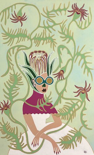 Beauty and the vine van Diana Rosa, Schilderij te koop op Singulart