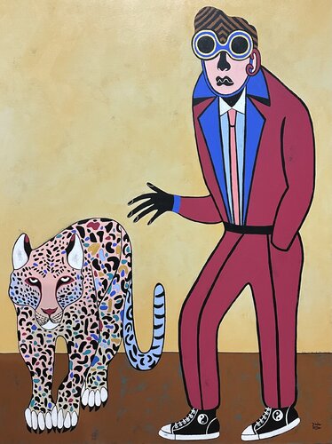 Wild panther van Diana Rosa, Schilderij te koop op Singulart