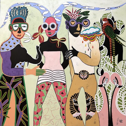 Jungle fashion by Diana Rosa, 회화 for Sale on Singulart