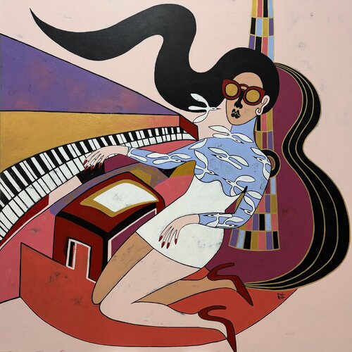 Music room von Diana Rosa, Malerei kaufen auf Singulart