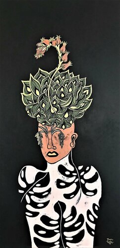 He blooms di Diana Rosa, Pittura in vendita su Singulart