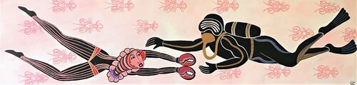 Diving with lobsters de Diana Rosa, Pintura a la venta en Singulart
