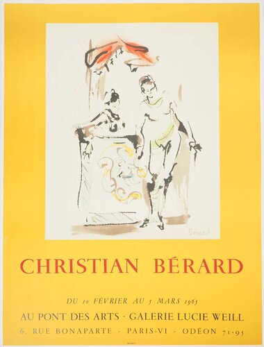 Théâtre, les comédiens, Affiche en lithographie signée by Christian Berard, Print for Sale on Singulart