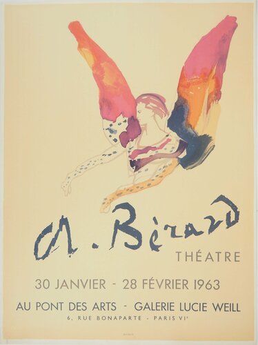 Théâtre, L'ange coloré, Affiche en lithographie signée by Christian Berard, Print for Sale on Singulart