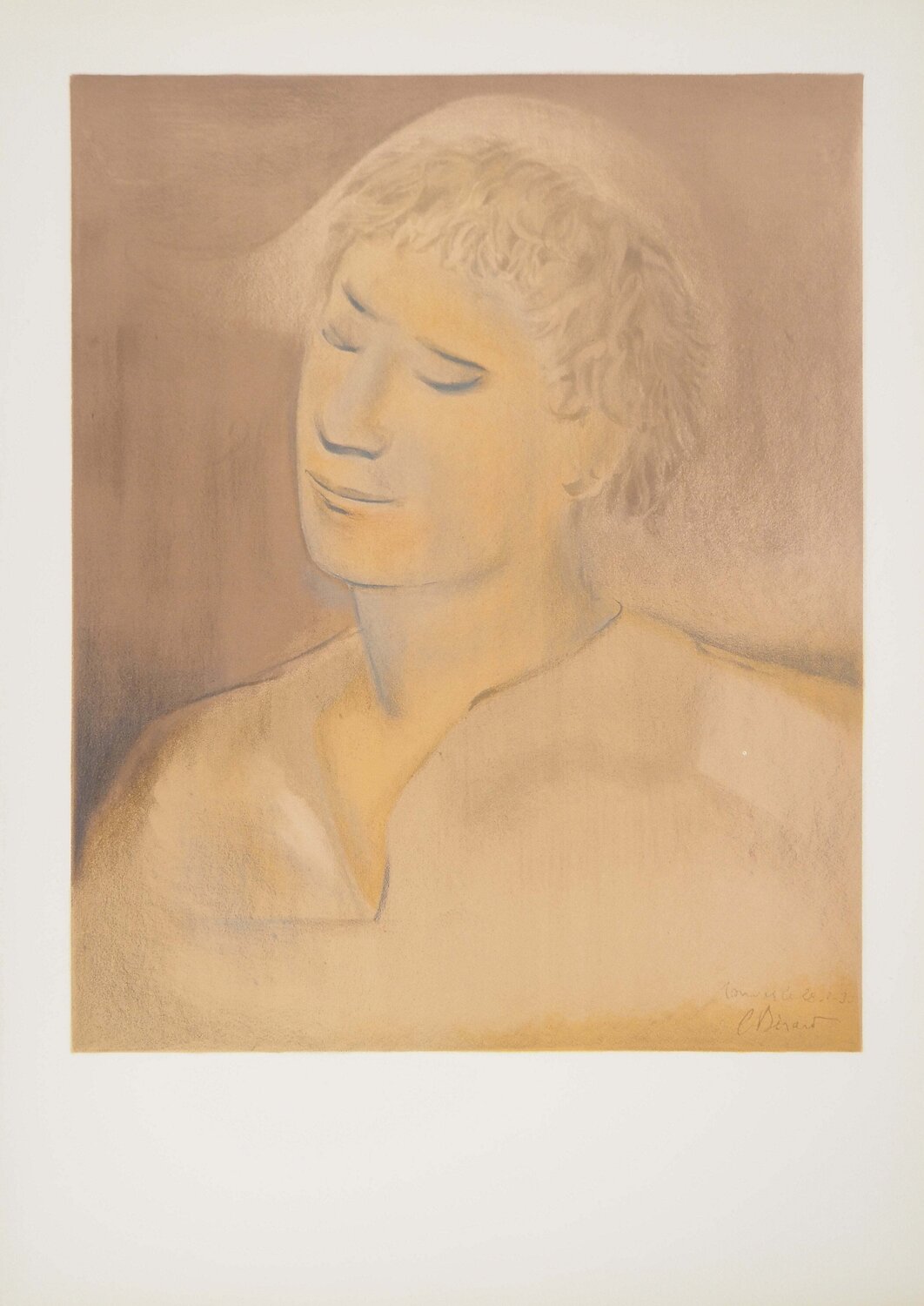 Portrait de jeune homme Christian Berard Print for sale