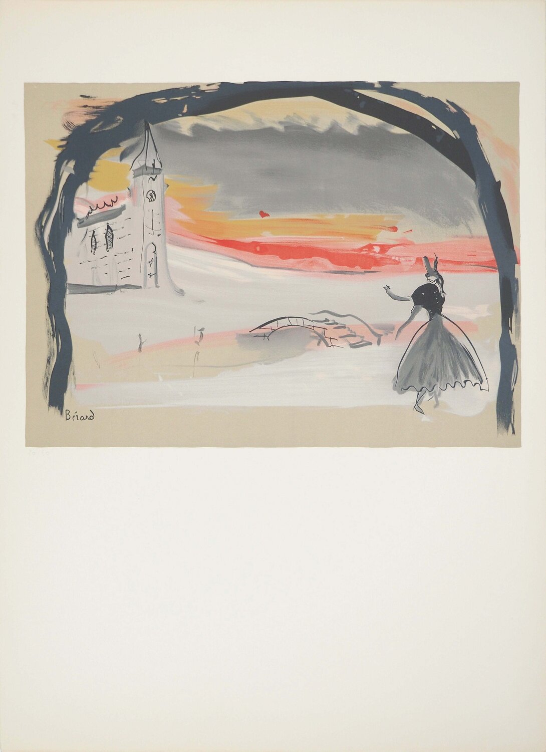 Théâtre : La danseuse sur le pont Christian Berard Print for sale
