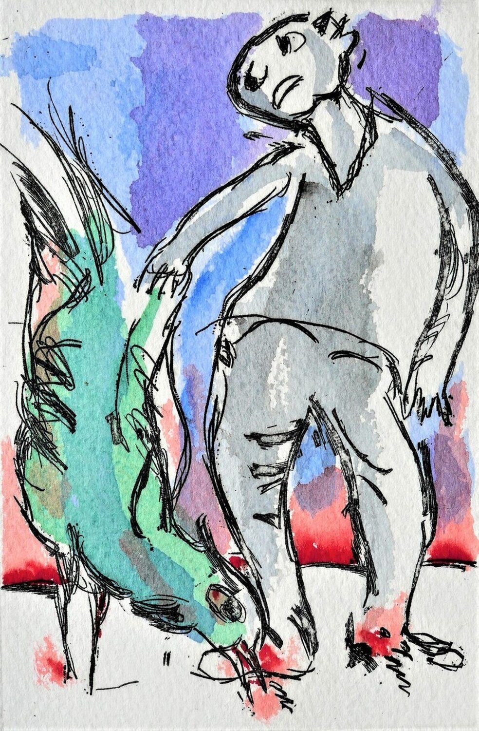 Kafka’s Vulture Yosl Bergner Stampa in vendita